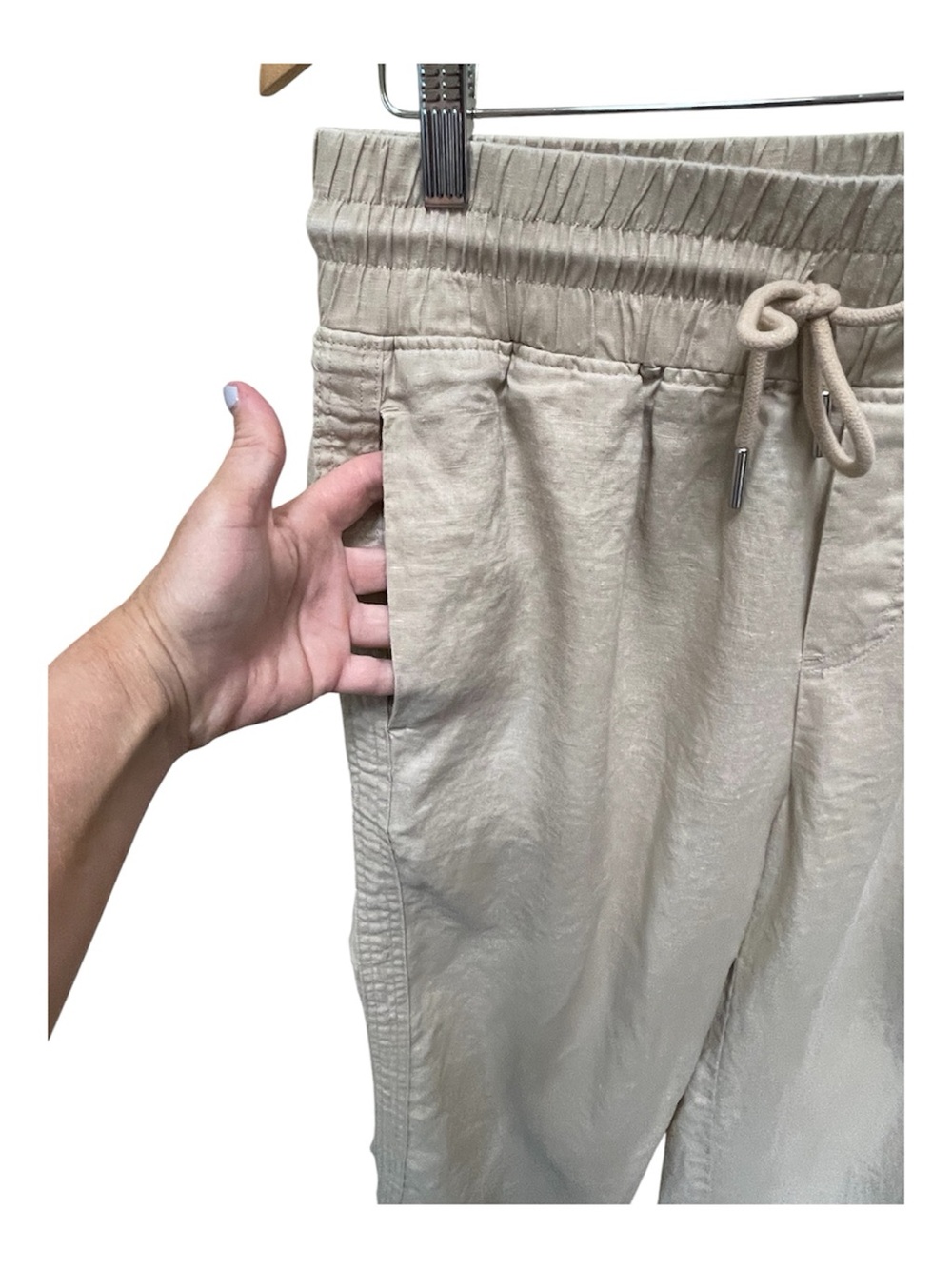 Quince 100% European Linen Wide Leg Pants in Driftwood Size Medium - Picture 12 of 15